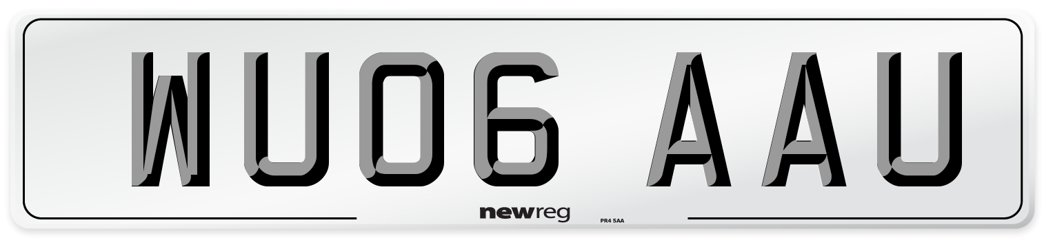 WU06 AAU Number Plate from New Reg